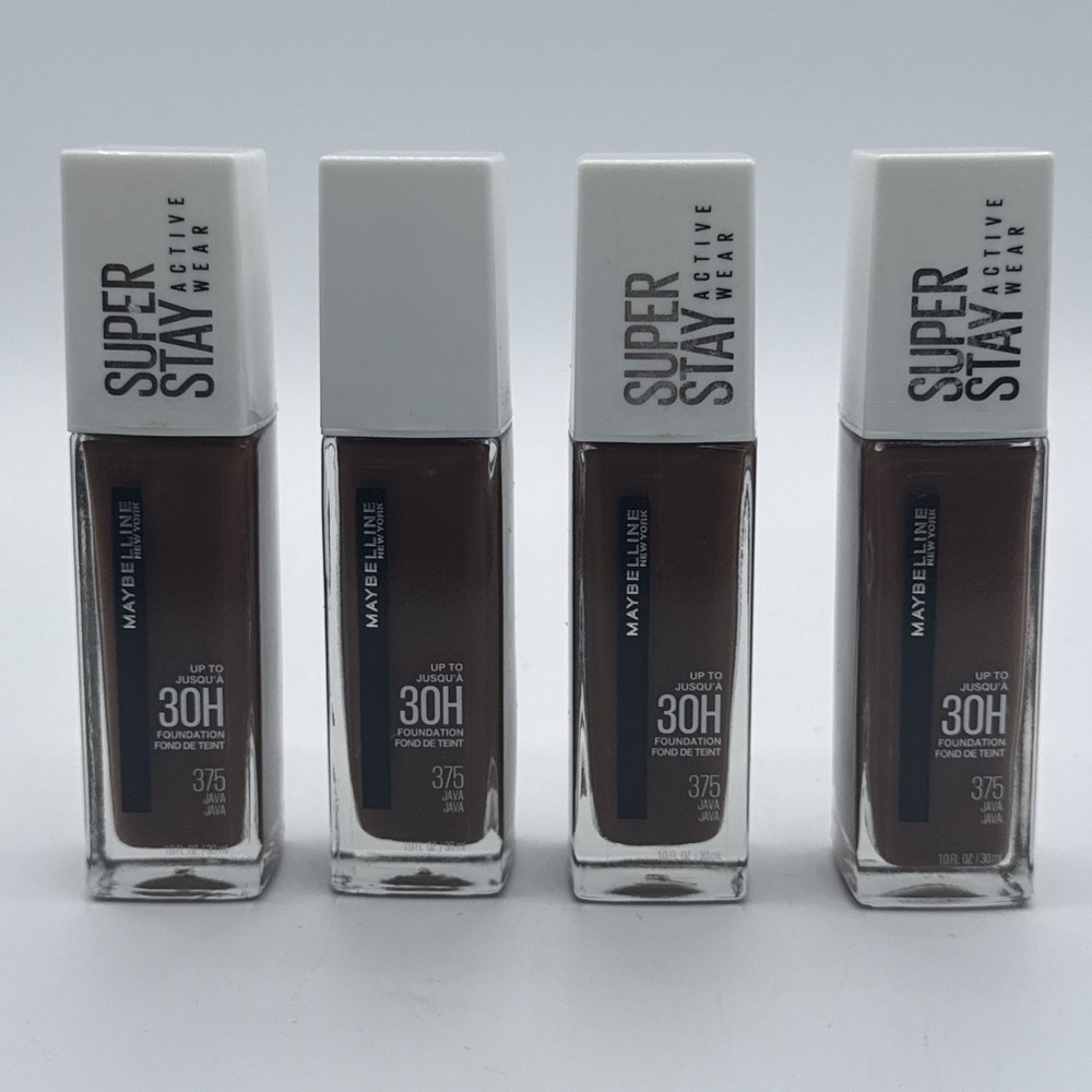 Maybelline 4-PACK Super Stay Foundation 375 Java 30H Full Wear 1oz New